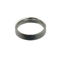 Platinum 5mm plain flat Court shaped Wedding Ring Sizes Q-Z