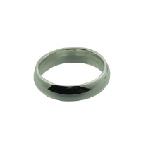 Platinum 6mm plain Court Wedding Ring Sizes Q-Z