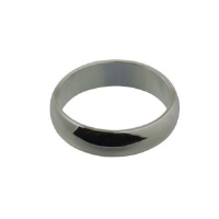 Platinum 6mm plain D shaped Wedding Ring Sizes Q-Z