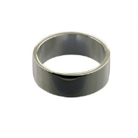 Platinum 8mm plain flat Wedding Ring Sizes Q-Z