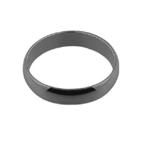 Platinum plain D shaped Wedding Ring 5mm wide Sizes Q-Z