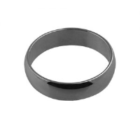 Platinum plain D shaped Wedding Ring 6mm wide Sizes Q-Z