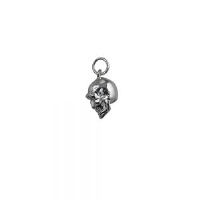 Silver 10x11mm Skull Pendant or Charm