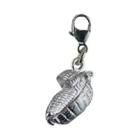 Silver 10x16mm Baby in a Basket Charm on a lobster trigger