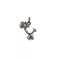 Silver 11x20mm Scooter Pendant or Charm