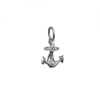 Silver 12x11mm Anchor symbol of hope Pendant or Charm