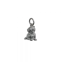 Silver 12x11mm Kitten Pendant or Charm