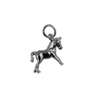 Silver 12x16mm Pony Pendant or Charm