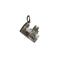 Silver 12x17mm Lincoln Cathedral Pendant or Charm