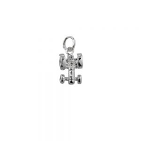 Silver 12x9mm Tractor Pendant or Charm