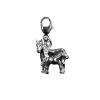 Silver 13x13mm Horse and Foal Charm with a lobster catch