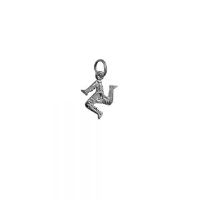Silver 13x13mm Isle of Man Legs Pendant or Charm