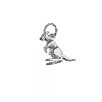 Silver 13x14mm Kangaroo Pendant or Charm