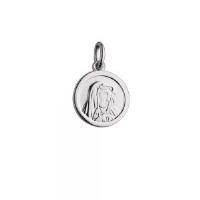 Silver 14mm round Our Lady of Sorrows Pendant