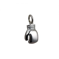 Silver 14x11mm solid Boxing Glove Pendant or Charm