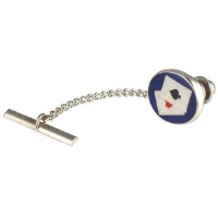 Silver 14x12mm Poker Tie Tack