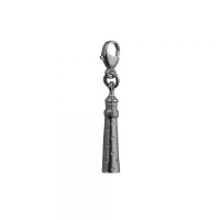 Silver 14x5mm Lighthouse Charm with a lobster catch