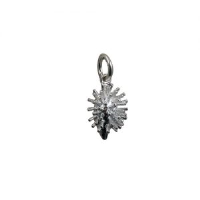 Silver 15x10mm Hedgehog Pendant or Charm