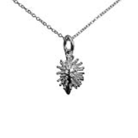 Silver 15x10mm Hedgehog Pendant with a 1mm wide rolo Chain 16 inches Only Suitable for Children