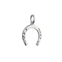 Silver 15x14mm Horse Shoe Pendant or Charm