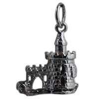 Silver 15x14mm moveable The Bloody Tower Pendant or Charm