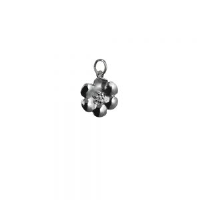 Silver 15x15mm Flower Pendant or Charm