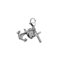 Silver 15x4mmFaith, Hope and Charity Charms on a lobster trigger