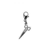 Silver 15x6mm Hairdressers Scissors Charm on a lobster trigger