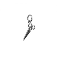 Silver 15x6mm seamstress's Scissors Pendant or Charm