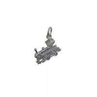 Silver 15x6mm Train Pendant or Charm