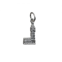 Silver 15x8mm Big Ben Pendant or Charm