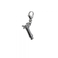 Silver 15x8mm Welsh Leek Charm on a lobster trigger