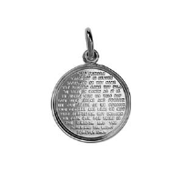 Silver 16mm round The Lords Prayer Pendant