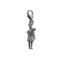 Silver 16x7mm Herald with Trumpet Charm on a lobster trigger