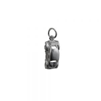 Silver 16x8mm VW Beetle Car Pendant or Charm