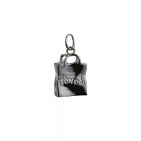 Silver 17x12mm Harrods Bag Pendant or Charm