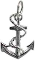 Silver 17x13mm Anchor Pendant or Charm
