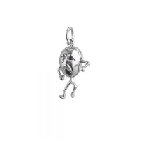 Silver 17x13mm Humpty Dumpty Pendant or Charm