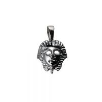 Silver 17x16mm Egyptian Mask Pendant