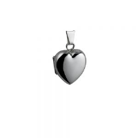 Silver 17x16mm heart shaped plain Locket
