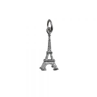 Silver 17x9mm Eiffel Tower Pendant or Charm