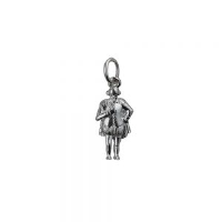 Silver 17x9mm William Shakespeare Pendant or Charm