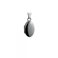 Silver 18x11mm oval plain Locket