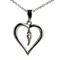 Silver 18x18mm Initial Y in a Heart Pendant on a bail loop with a 1mm wide rolo Chain 24 inches