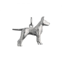 Silver 19x25mm Staffordshire Bull Terrier Pendant or Charm