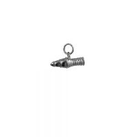 Silver 19x7mm Jet Engine Pendant or Charm