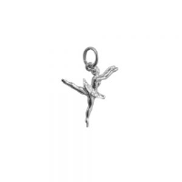 Silver 20x15mm Ballet Dancer Pendant or Charm