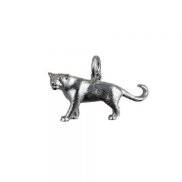 Silver 20x30mm solid Mountain Lion Pendant or Charm
