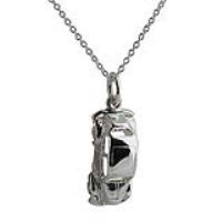 Silver 20x8mm Vintage Car Pendant with a 1mm wide rolo Chain 24 inches