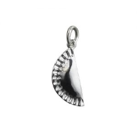 Silver 20x9mm Pasty Pendant or Charm
